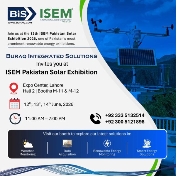 Buraq Integrated Solutions is proud to participate in the 13th ISEM Pakistan Solar Exhibition 2026.…
